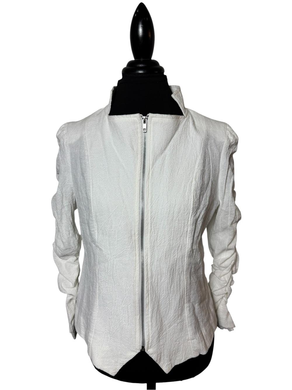 White Zip-Front Women's Jacket